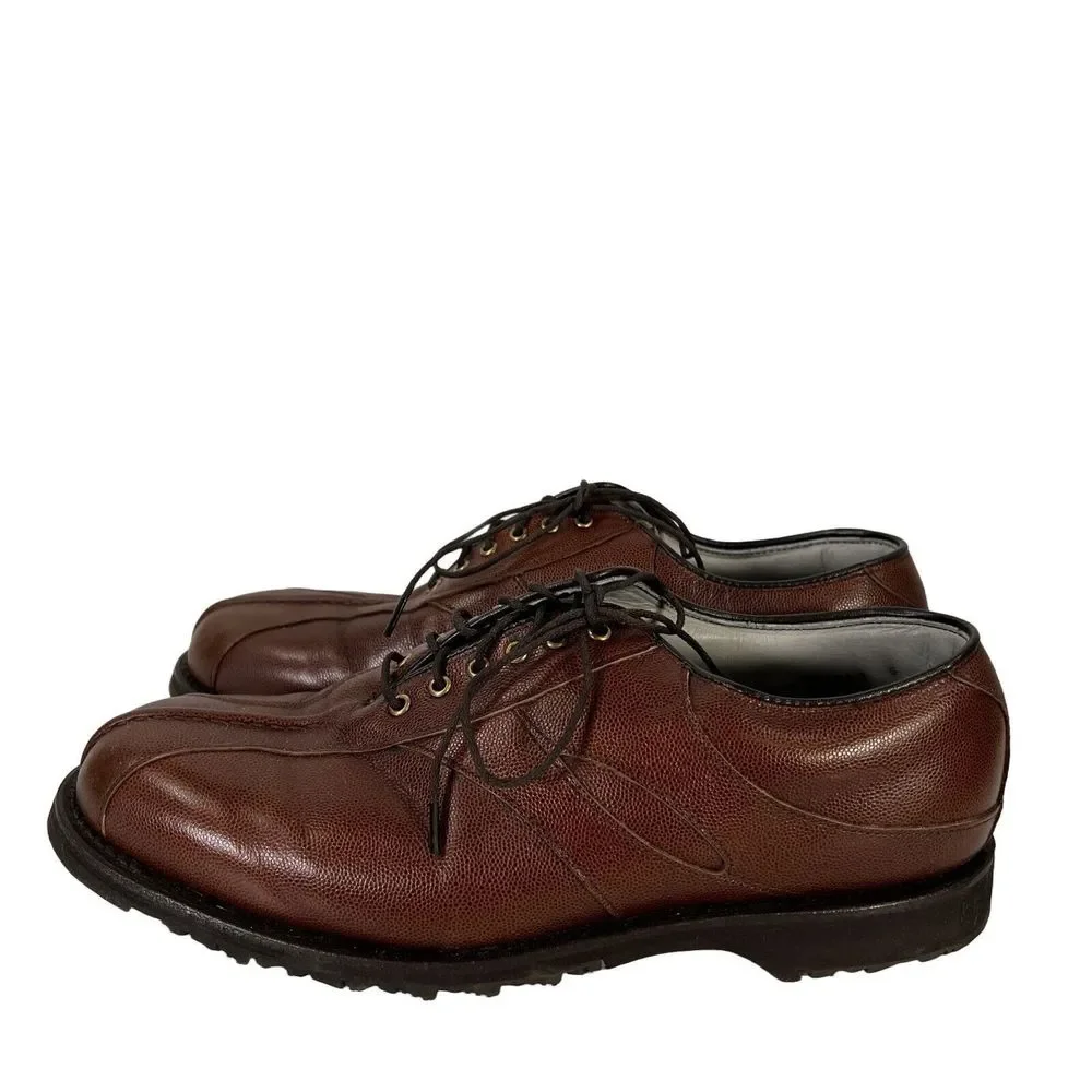 Foot Joy Men's Brown Leather Lace Up Oxford Dress Shoes - 9 - Picture 5 of 8